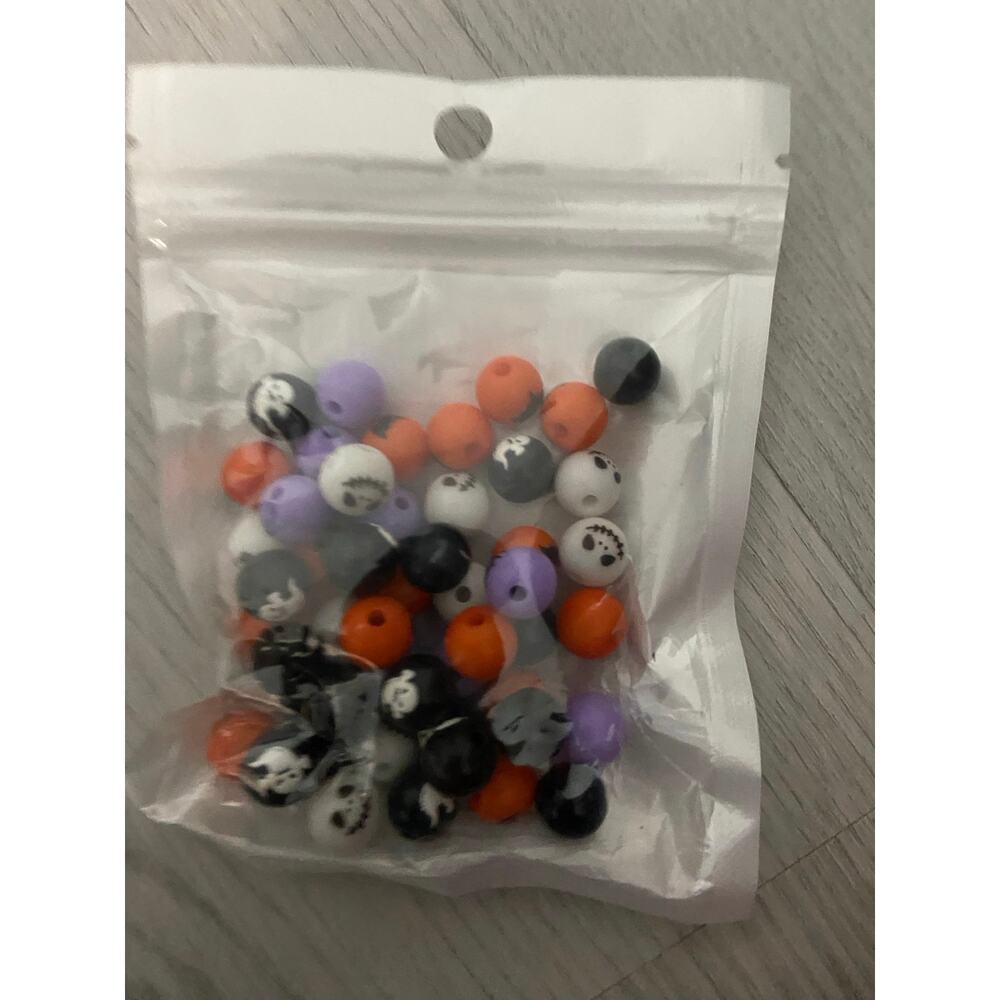 Bag of Halloween beads for jewelry making